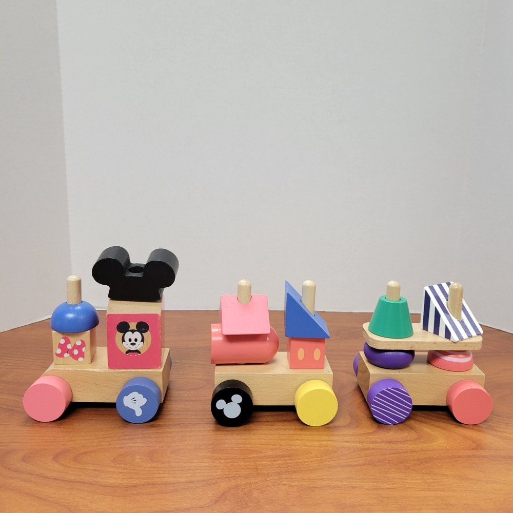 Disney Mickey Mouse wooden stacking train